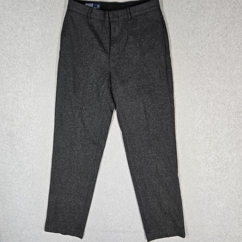 VINTAGE Polo Ralph Lauren Men Pants 30/32 Gray Dress 30" Inseam